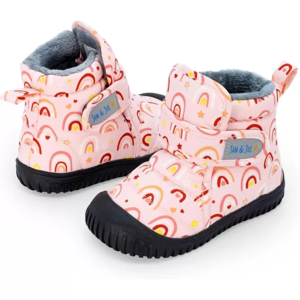 imageJAN ampamp JUL ToastyDry WaterResistant Winter Boots for ToddlersToastydry Pink Rainbow