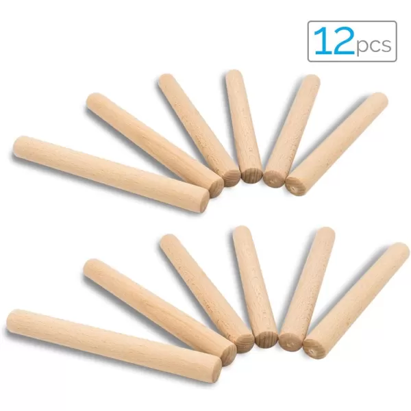 imageTwinklebelle Kids 7quot Small Wooden Rolling Pins for Baking Pizza Pasta PlayDough Clay Crafts Party 6pc PackWooden Rolling Pins 12pc Pack