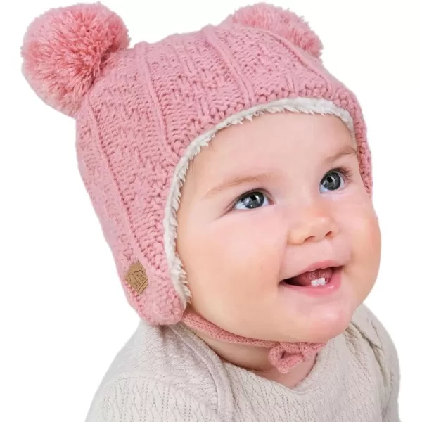 imageJAN ampamp JUL Baby Toddler Kids Fall Winter Beanie HatPink Bear