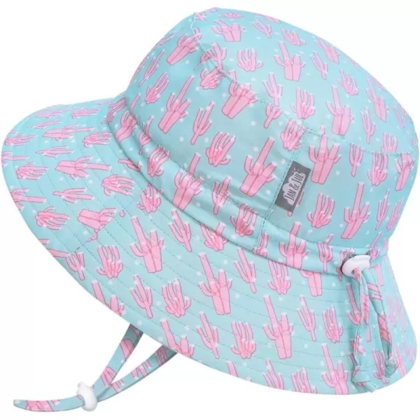 imageJAN ampamp JUL Girls Adjustable Water Resistant Bucket Sunhat 50 UPFCoral