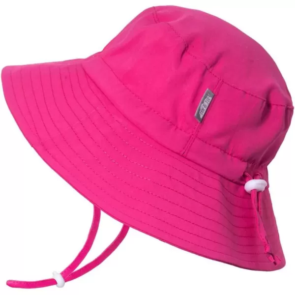 imageJAN ampamp JUL Girls Adjustable Water Resistant Bucket Sunhat 50 UPFHot Pink