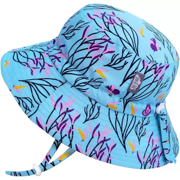 imageJAN ampamp JUL Girls Adjustable Water Resistant Bucket Sunhat 50 UPFSpring Flowers