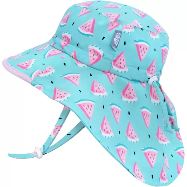 imageJAN ampamp JUL Summer Adventure Wide Brim 50 UPF QuickDry SunHats for KidsWatermelon