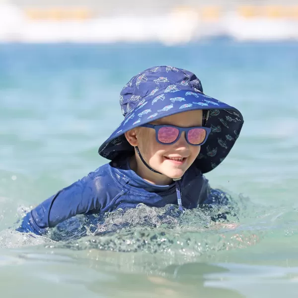 imageJAN ampamp JUL 50 UPF QuickDry SunHats for BoysTurtle