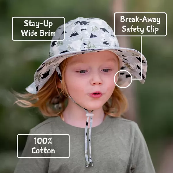 imageJAN ampamp JUL Adjustable Cotton Floppy SunHat with 50 UPF ProtectionBear