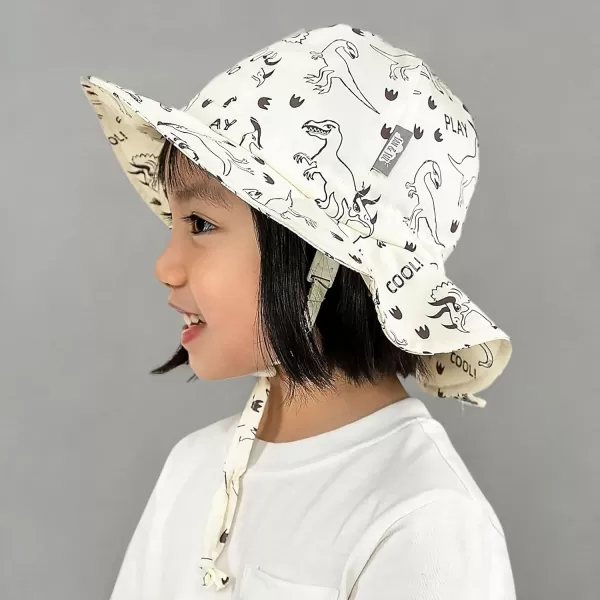 imageJAN ampamp JUL Adjustable Cotton Floppy SunHat with 50 UPF ProtectionDino Play