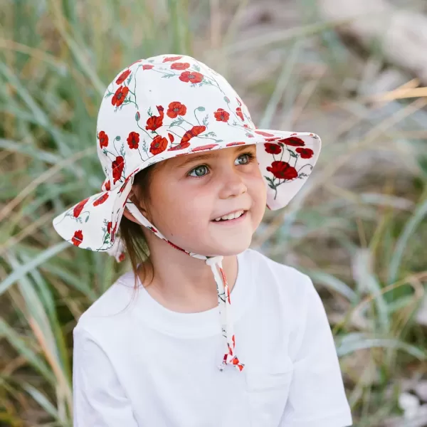 imageJAN ampamp JUL Adjustable Cotton Floppy SunHat with 50 UPF ProtectionRed Poppy