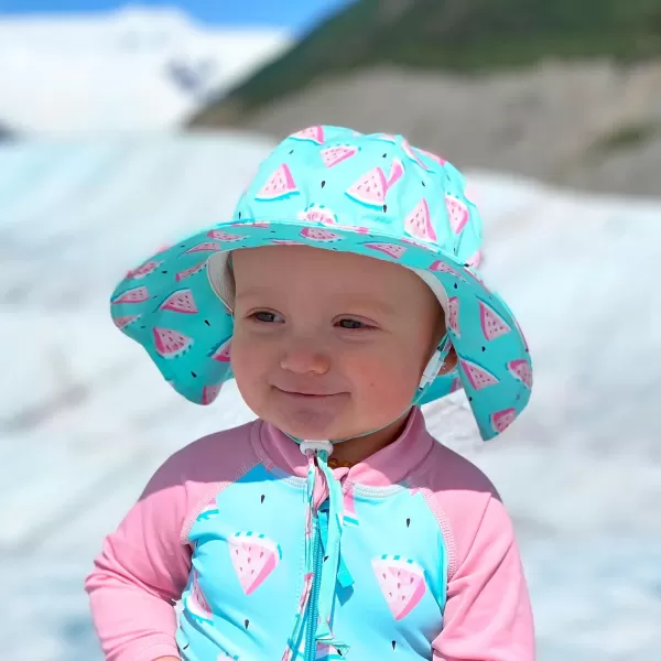 imageJAN ampamp JUL Adjustable Cotton Floppy SunHat with 50 UPF ProtectionWatermelon