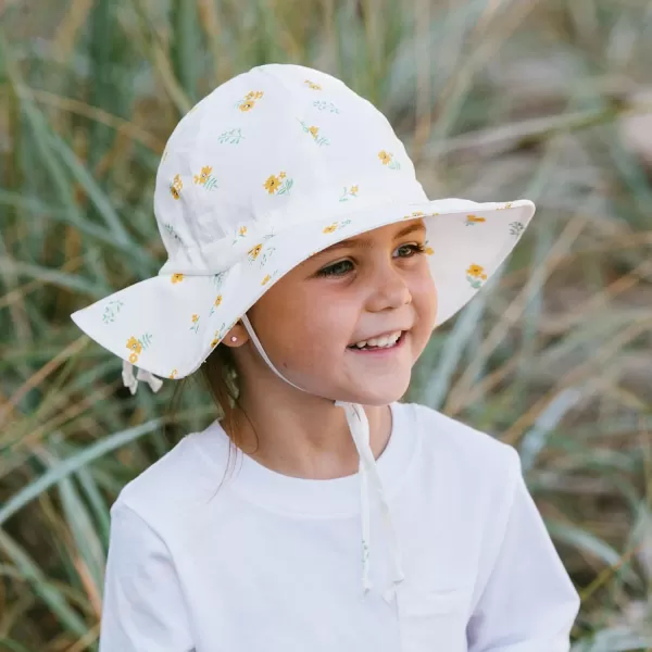 imageJAN ampamp JUL Adjustable Cotton Floppy SunHat with 50 UPF ProtectionYellow Flower