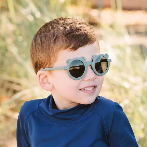 imageJAN ampamp JUL Baby Toddler Kids Flexible UV400 Polarized Sunglasses with Strap for Girls BoysCrocodile Green Bear
