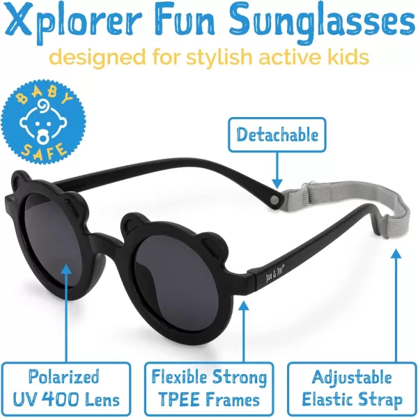 imageJAN ampamp JUL Baby Toddler Kids Flexible UV400 Polarized Sunglasses with Strap for Girls BoysCrocodile Green Bear