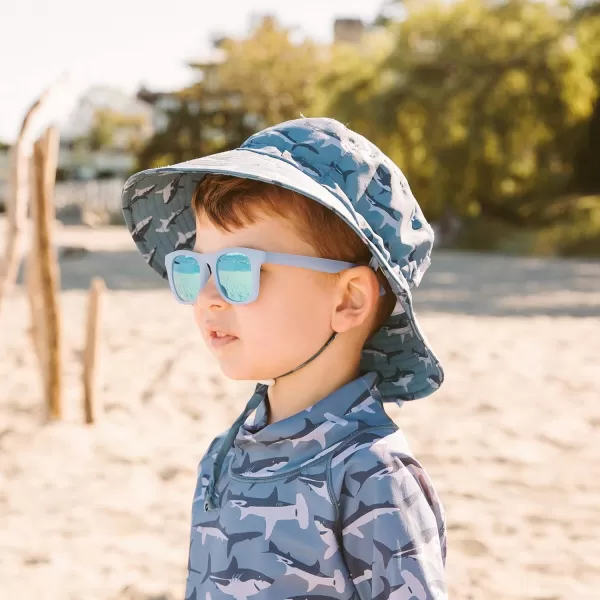imageJAN ampamp JUL Baby Toddler Kids Flexible UV400 Polarized Sunglasses with Strap for Girls BoysFrosty Blue Aurora