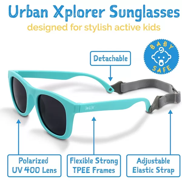 imageJAN ampamp JUL Baby Toddler Kids Flexible UV400 Polarized Sunglasses with Strap for Girls BoysFrosty Lavender Aurora