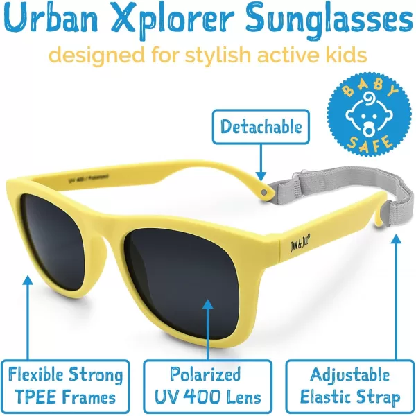imageJAN ampamp JUL Baby Toddler Kids Flexible UV400 Polarized Sunglasses with Strap for Girls BoysLemonade