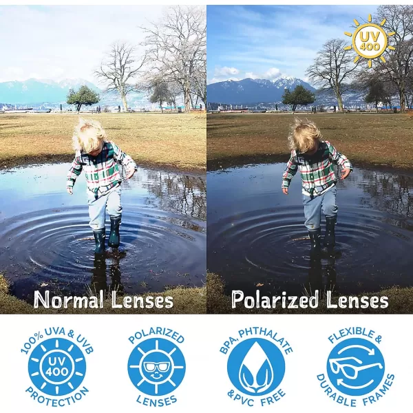 imageJAN ampamp JUL Baby Toddler Kids Flexible UV400 Polarized Sunglasses with Strap for Girls BoysLemonade Aurora