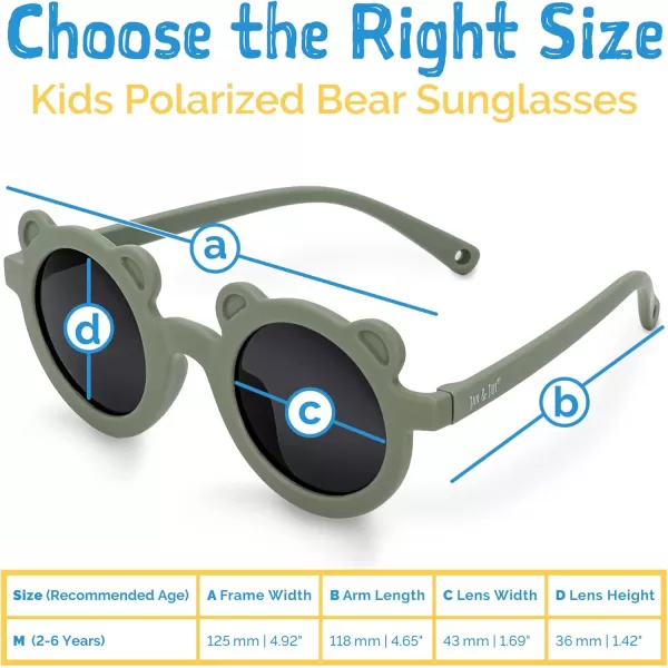 imageJAN ampamp JUL Baby Toddler Kids Flexible UV400 Polarized Sunglasses with Strap for Girls BoysOlive Khaki Bear