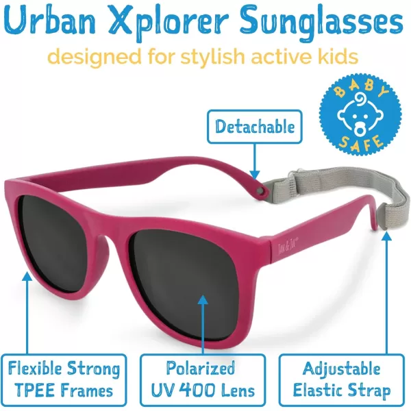 imageJAN ampamp JUL Baby Toddler Kids Flexible UV400 Polarized Sunglasses with Strap for Girls BoysOrchid