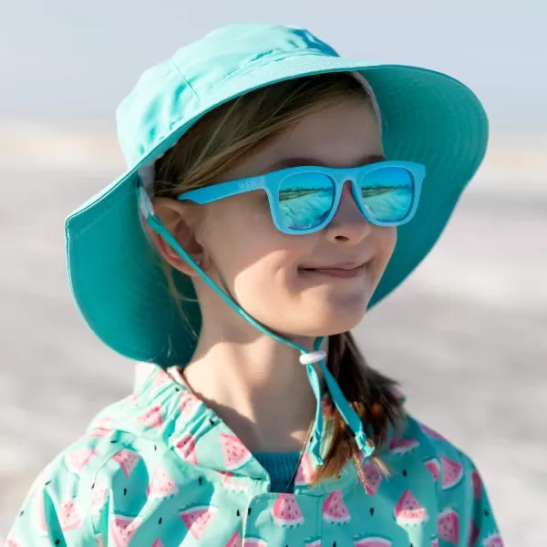 imageJAN ampamp JUL Baby Toddler Kids Flexible UV400 Polarized Sunglasses with Strap for Girls BoysSky Blue Aurora