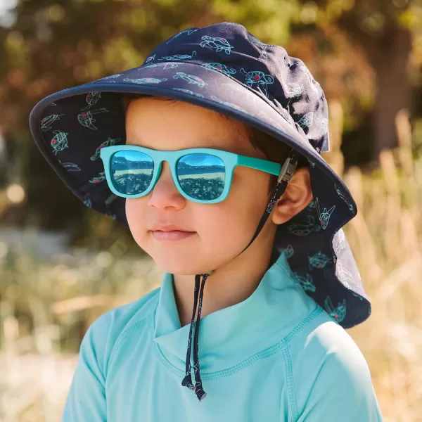imageJAN ampamp JUL Baby Toddler Kids Flexible UV400 Polarized Sunglasses with Strap for Girls BoysTeal Aurora