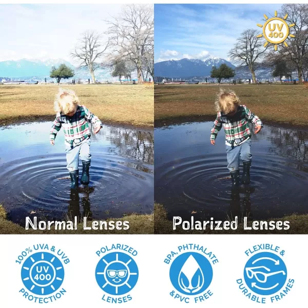 imageJAN ampamp JUL Baby Toddler Kids Flexible UV400 Polarized Sunglasses with Strap for Girls BoysTeal Aurora