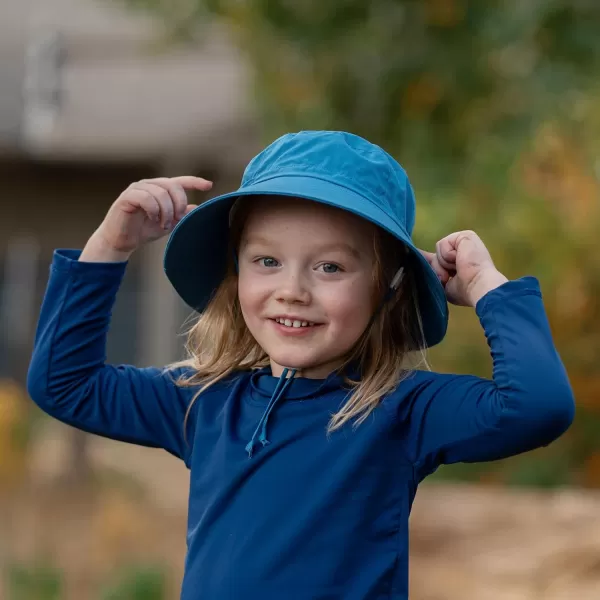 imageJAN ampamp JUL GrowwithMe Cotton Bucket SunHat for Baby and KidsAtlantic Blue