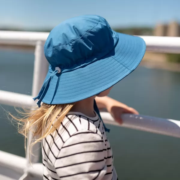 imageJAN ampamp JUL GrowwithMe Cotton Bucket SunHat for Baby and KidsAtlantic Blue