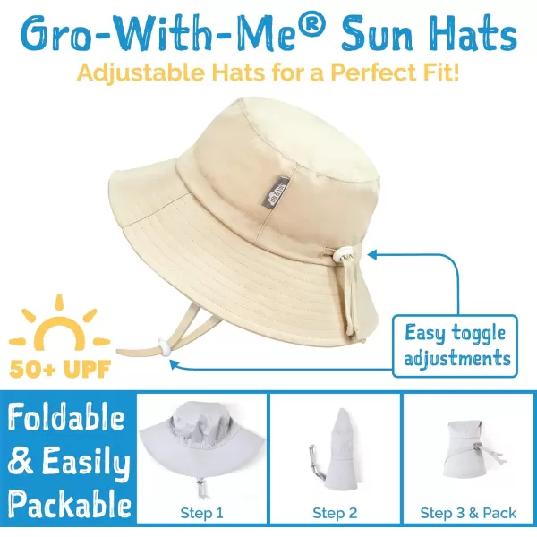 imageJAN ampamp JUL GrowwithMe Cotton Bucket SunHat for Baby and KidsBear