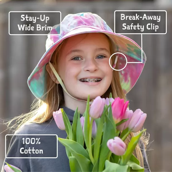 imageJAN ampamp JUL GrowwithMe Cotton Bucket SunHat for Baby and KidsBlack Tiedye