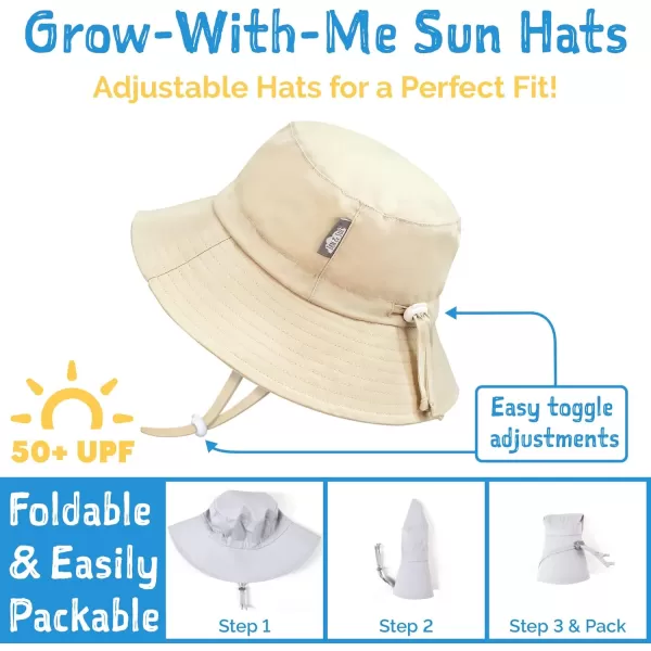 imageJAN ampamp JUL GrowwithMe Cotton Bucket SunHat for Baby and KidsFish Friends