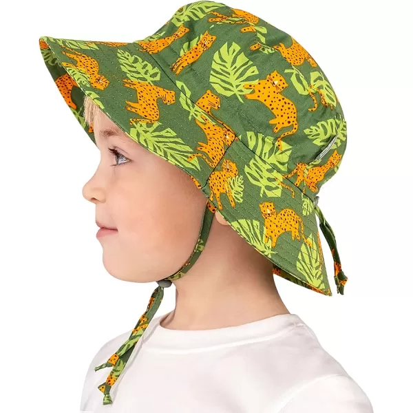 imageJAN ampamp JUL GrowwithMe Cotton Bucket SunHat for Baby and KidsLeopard