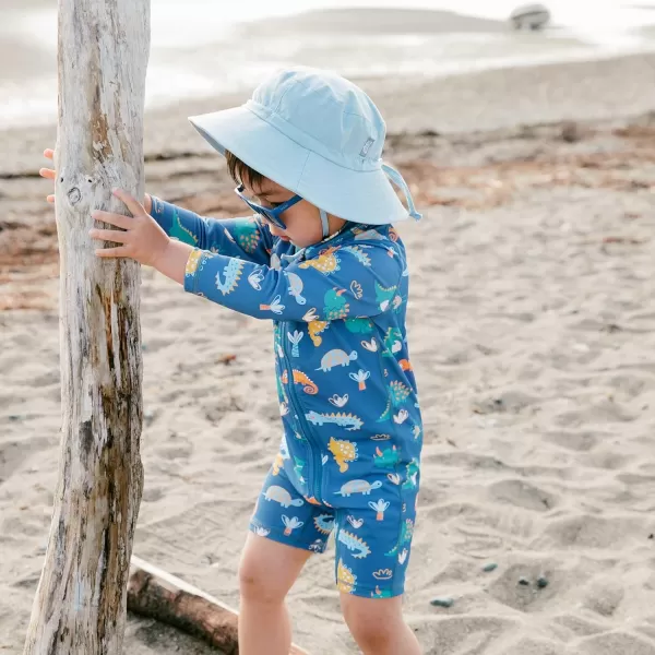 imageJAN ampamp JUL GrowwithMe Cotton Bucket SunHat for Baby and KidsLight Blue