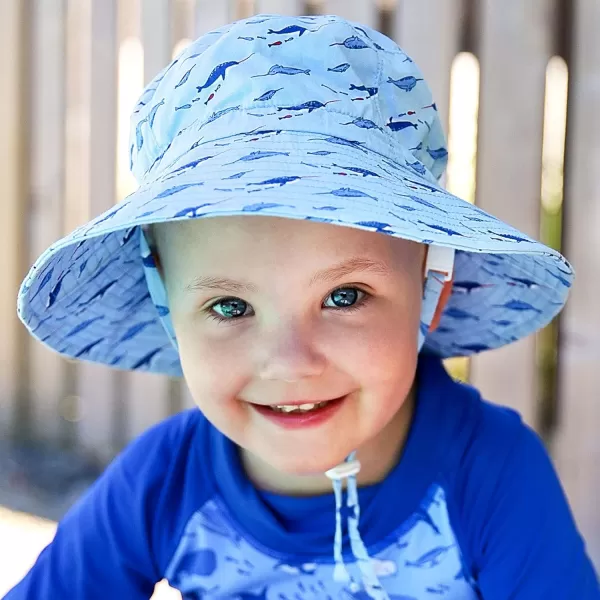 imageJAN ampamp JUL GrowwithMe Cotton Bucket SunHat for Baby and KidsNarwhale