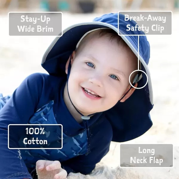 imageJAN ampamp JUL Kids Adjustable Cotton Adventure Sun Hat 50 UPFBear Camp