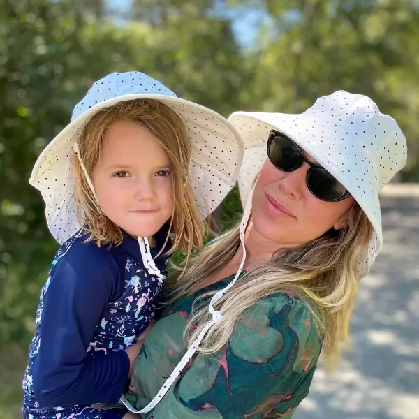 imageJAN ampamp JUL Kids Adjustable Cotton Adventure Sun Hat 50 UPFDots