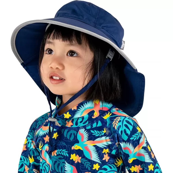 imageJAN ampamp JUL Kids Adjustable Cotton Adventure Sun Hat 50 UPFGrey