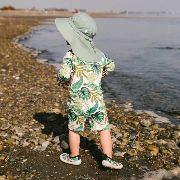 imageJAN ampamp JUL Kids Adjustable Cotton Adventure Sun Hat 50 UPFJuniper Green