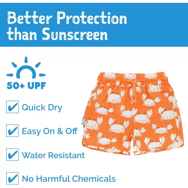 imageJAN ampamp JUL UV Swim Shorts and Long Sleeve UV Shirt for ToddlersSwim Shorts Crabby Crab
