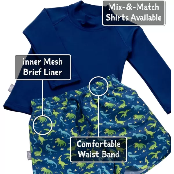 imageJAN ampamp JUL UV Swim Shorts and Long Sleeve UV Shirt for ToddlersSwim Shorts Dinoland
