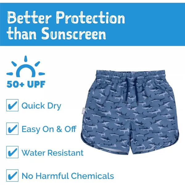 imageJAN ampamp JUL UV Swim Shorts and Long Sleeve UV Shirt for ToddlersSwim Shorts Shark