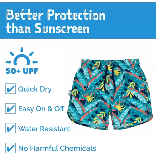 imageJAN ampamp JUL UV Swim Shorts and Long Sleeve UV Shirt for ToddlersSwim Shorts Tropical