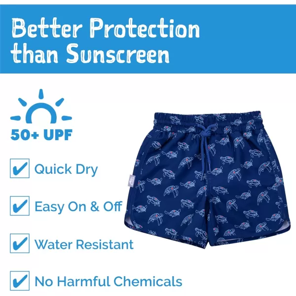 imageJAN ampamp JUL UV Swim Shorts and Long Sleeve UV Shirt for ToddlersSwim Shorts Turtle