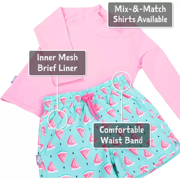 imageJAN ampamp JUL UV Swim Shorts and Long Sleeve UV Shirt for ToddlersSwim Shorts Watermelon