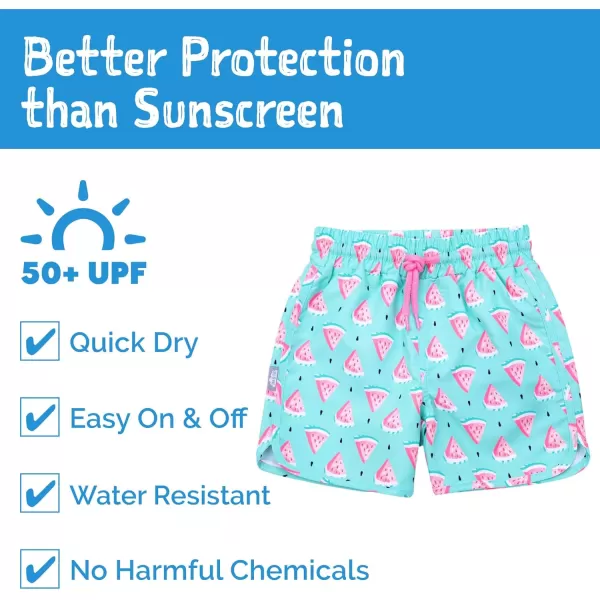 imageJAN ampamp JUL UV Swim Shorts and Long Sleeve UV Shirt for ToddlersSwim Shorts Watermelon