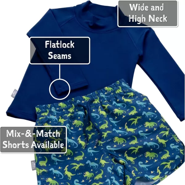 imageJAN ampamp JUL UV Swim Shorts and Long Sleeve UV Shirt for ToddlersUv Shirt Navy