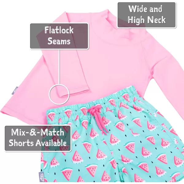 imageJAN ampamp JUL UV Swim Shorts and Long Sleeve UV Shirt for ToddlersUv Shirt Pink