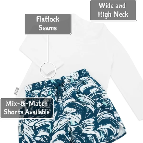 imageJAN ampamp JUL UV Swim Shorts and Long Sleeve UV Shirt for ToddlersUv Shirt White