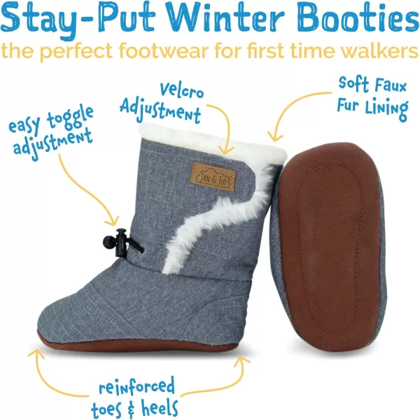 imageJAN ampamp JUL WaterResistant Winter Booties for Babies and ToddlersBear