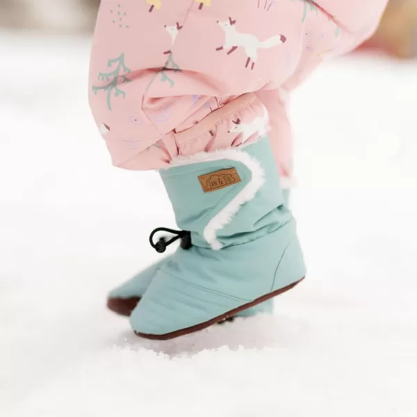 imageJAN ampamp JUL WaterResistant Winter Booties for Babies and ToddlersDusty Mint