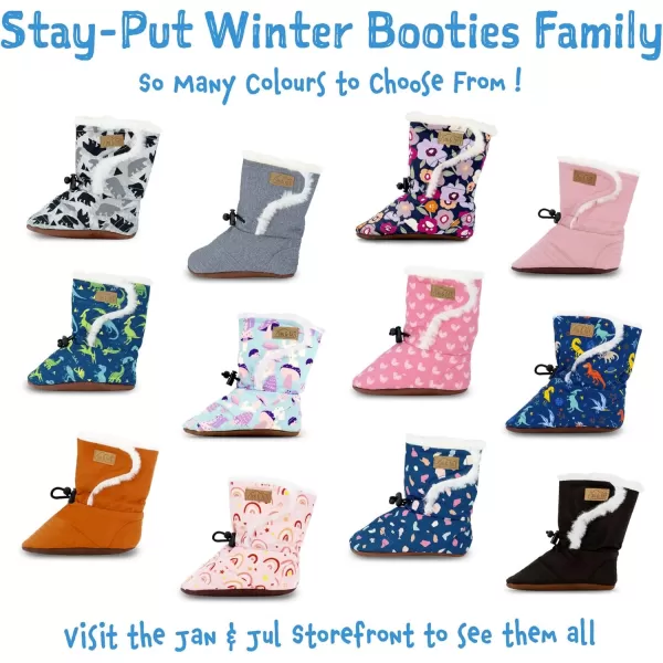 imageJAN ampamp JUL WaterResistant Winter Booties for Babies and ToddlersSpace Dinos