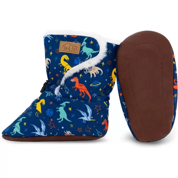 imageJAN ampamp JUL WaterResistant Winter Booties for Babies and ToddlersSpace Dinos